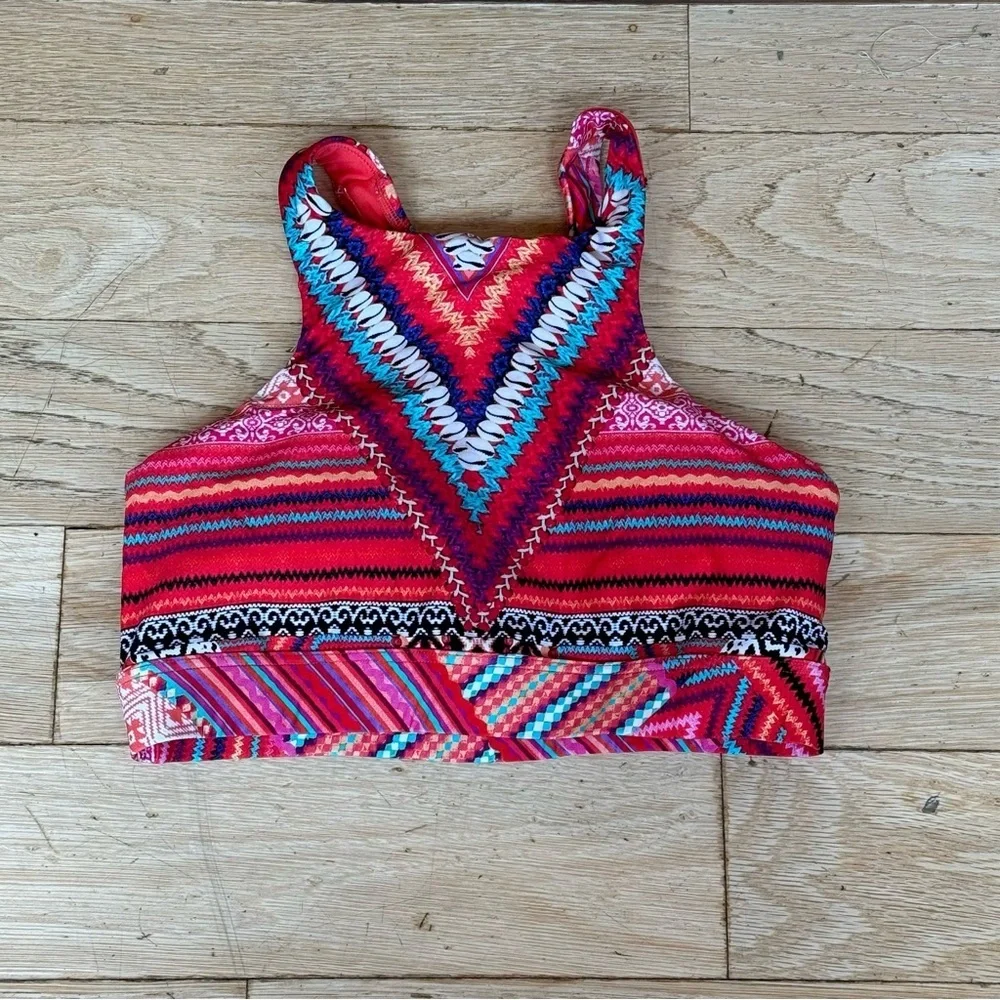 Seafolly Desert Tribe Bikini Top, Size Small